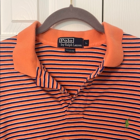 Polo by Ralph Lauren Orange and Black Polo Shirt Size Large - Picture 2 of 7